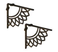 Relaxdays Escuadras estantería mandala Set 2 oro,negro