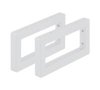 Relaxdays Escuadras Repisa, Set de 2, 30 cm, Soportes Estante, Lavabo Pared, Acero, Sujeta Baldas Rectangulares, Blanco, 100%