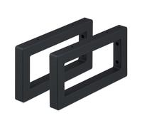 Relaxdays Escuadras Repisa, Set de 2, 30 cm, Soportes Estantes o Lavabo Pared, Acero, Sujeta Baldas Rectangulares, Negro, 100%