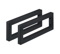 Relaxdays Escuadras repisa Pack de 2 negro