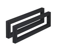 Relaxdays Escuadras repisa Pack de 2 negro