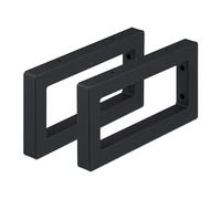 Relaxdays Escuadras Repisa, Set de 2, 30 cm, Soportes Estantes o Lavabo Pared, Acero, Sujeta Baldas Rectangulares, Negro, 100%