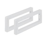 Relaxdays Escuadras Repisa, Set de 2, 40 cm, Soportes Estante, Lavabo Pared, Acero, Sujeta Baldas Rectangulares, Blanco, 100%