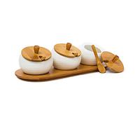 Especiero Soporte de especias 3 botes 0.8 Kg Especiero decorativo 3 recipientes