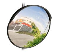 relaxdays Espejo Convexo, Profesional, Irrompible, Interior & Exterior, con Soporte, 60 cm, Negro