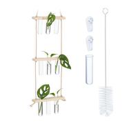 Relaxdays Estación propagación esquejes colgante marrón claro,transparente