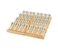 Relaxdays Estante de especias, set de 8 piezas marrón claro