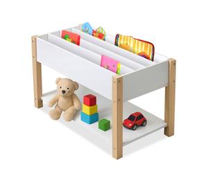 Relaxdays Estante infantil blanco,marrón claro