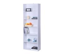 Relaxdays Estantería 178,5×60×24 cm · 6 Huecos · baldas Ajustables · para salón · Blanca