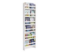 Relaxdays Estantería, 6 Compartimentos, Libros, Juguetes, Blanca | (Al x An x Fondo) 200 x 55 x 10 cm, habitación infantil, MDF