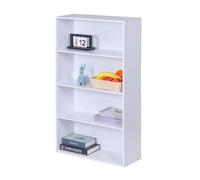Relaxdays Estantería (Al x An x Pr): 108 x 60 x 24 cm, 4 Huecos, baldas Ajustables, estantería para Libros, Blanca