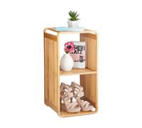 Relaxdays Estantería de bambú con baldas marrón claro