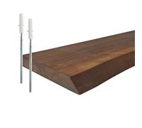 Relaxdays Estantería de Pared Flotante rústica de Pino Natural, Varios tamaños, 70 cm Color Madera