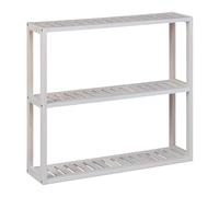 Relaxdays Estantería de pared blanca con 3 baldas blanco