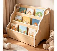 Relaxdays Estantería Infantil, Organizador de Mesa portátil, Color Natural