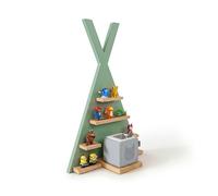 Relaxdays estantería magnética para Toniebox y Tonies, Forma Tienda, 69x49x9 cm, Salvia