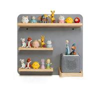 Relaxdays estantería magnética para Toniebox y Tonies, Soporte de Pared, 29x39x15 cm, Gris