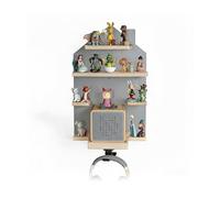 Relaxdays Estantería magnética para Tonies y Toniebox con 32 Figuras, casa, 43x28x17 cm, Gris