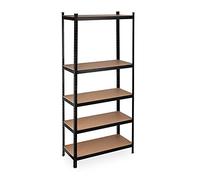 Relaxdays Estantería Metálica, Estante Industrial XL, Cargas Pesadas hasta 1325kg, 5 Baldas, 220x100x45cm, Garaje, Negro