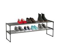 Relaxdays Estantería metálica para zapatos negro