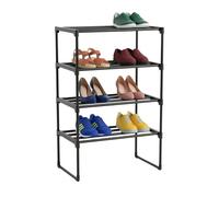 Relaxdays Estantería metálica para zapatos negro