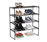 Relaxdays Estantería metálica para zapatos negro