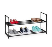 Relaxdays Estantería metálica para zapatos negro