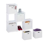 Relaxdays Estantería modular blanca 6 cubos blanco