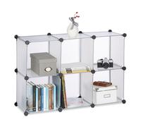 Relaxdays Estantería Modular Pequeña con 6 Compartimentos, 32x96x156 cm
