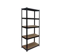 Relaxdays Estantería para cargas pesadas, 5 baldas marrón claro,negro