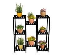 Relaxdays Estantería para plantas de metal negro