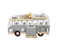 Relaxdays estantería para Toniebox, magnética, para 25 Tonies, autobús, (Alto x Ancho x Fondo): 32 x 62 x 13 cm, Gris