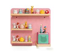 Relaxdays Estantería Toniebox de pared fucsia