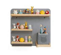Relaxdays Estantería Toniebox de pared gris