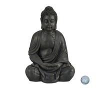 Relaxdays Estatua Buda 70 cm antracita
