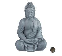 Relaxdays Estatua Buda 70 cm gris