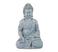 Relaxdays Estatua Buda sentado 30 cm gris