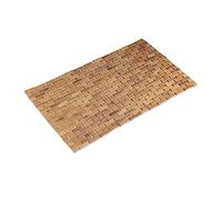 Relaxdays Esterilla de bambú, Enrollable, Antideslizante, Impermeable, 50x80 cm, Natural