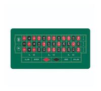 Relaxdays Esterilla de ruleta 60 x 120 cm verde verde oscuro,rojo,negro