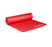 Relaxdays Esterilla yoga 1 cm grosor monocolor blanco,rojo