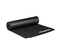 Relaxdays Esterilla Yoga Plegable y Acolchada, Negro, Caucho, 60 x 180 cm | Protege articulaciones, con correa, 60x180 cm