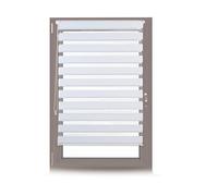 Relaxdays Estor Doble de Sujeción Fija sin Perforaciones de Tela Blanco 86x156 cm