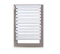 Relaxdays Estor Doble de Sujeción Fija sin Perforaciones de Tela Blanco 96x156 cm