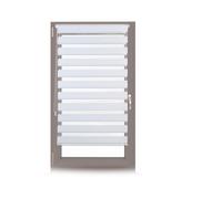 Relaxdays Estor doble de tela blanco blanco,transparente
