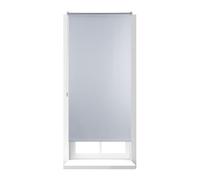 Relaxdays Estor opaco blanco enrollable blanco,plata