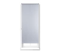 Relaxdays Estor Opaco Enrollable sin Taladrar, Tela-Aluminio, Ancho Tejido 66 cm, 70 x 160 cm, Blanco, 70 X 160