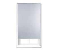 Relaxdays Estor Opaco Enrollable sin Taladrar, Tela-Aluminio, Ancho Tejido 96 cm, 100 x 160 cm, Blanco