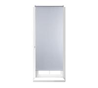 Relaxdays Estor opaco blanco enrollable blanco,plata