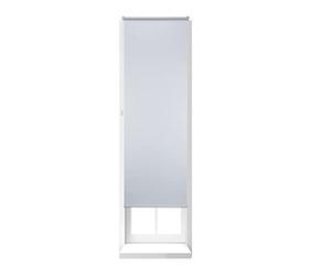 Relaxdays Estor Opaco Enrollable sin Taladrar, Tela-Aluminio, Ancho Tejido 66 cm, 70 x 210 cm, Blanco