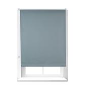 Relaxdays Estor Opaco Térmico, Sin Taladrar, Enrollable, Cadena, 1 Ud, Tela-Aluminio, Gris, 90x165 cm, 86 cm Ancho